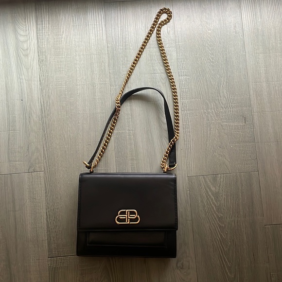 Black Balenciaga Calfskin S Chain Shoulder Bag - Picture 7 of 7